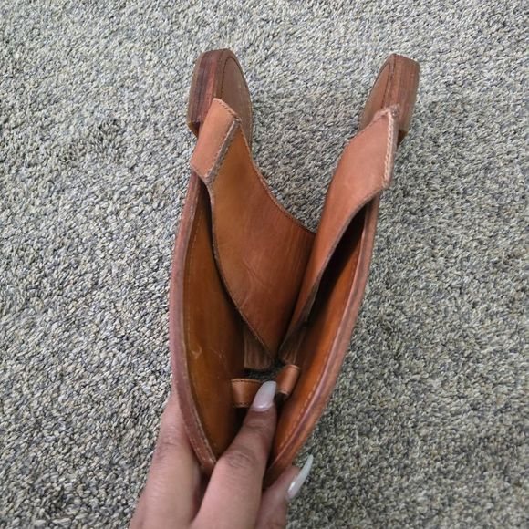 Free People Slides Sandals Women's Size 8.5 Brown Sant Antoni Leather - Picture 5 of 7